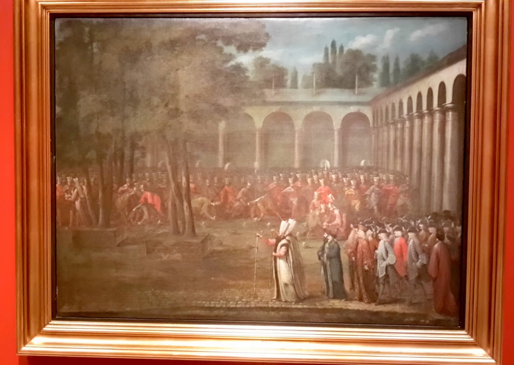 Elçi Heyetinin Topkapı Sarayı'nın Divan Meydanı'ndan Geçişi (Jean-Baptiste Vanmour)
